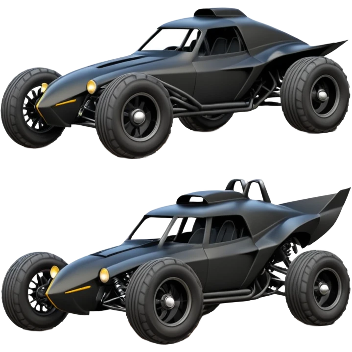 futuristic Venom Batmobile loosely based on 1956 freightliner van (flat long straight organically-shaped mechanical roomy interior seating inside the body) stealthy town hot rod desert dirt racing rwd buggy  emoji