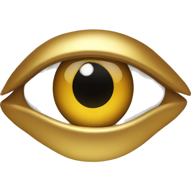 Gold colored eyes emoji