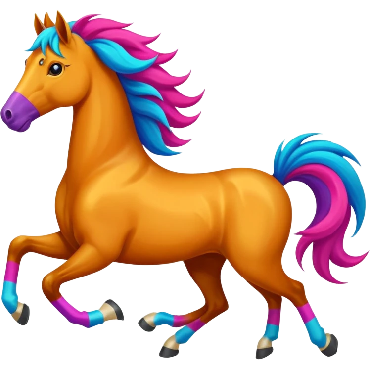 retro horses emoji