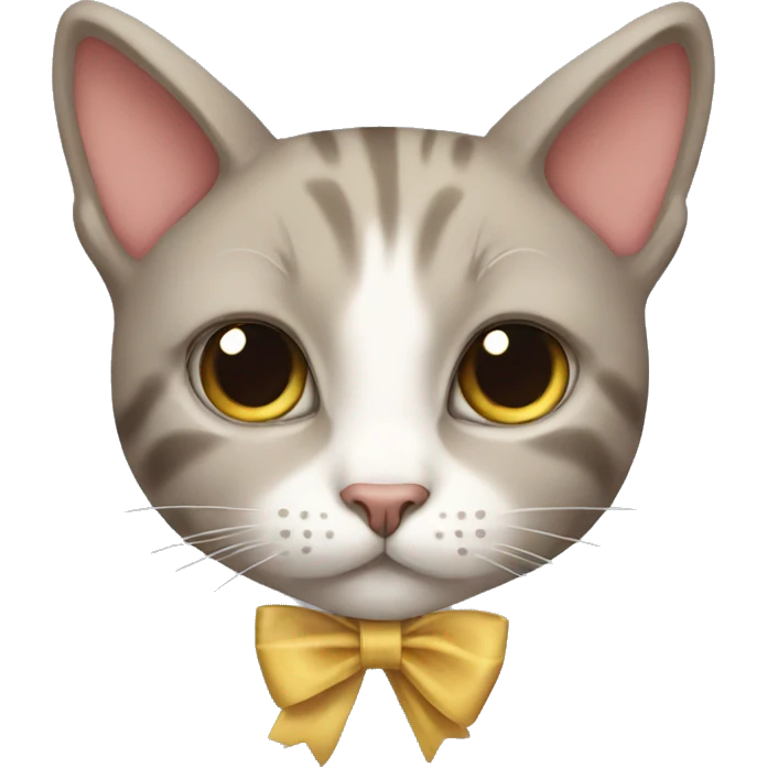 Cat with a bow emoji