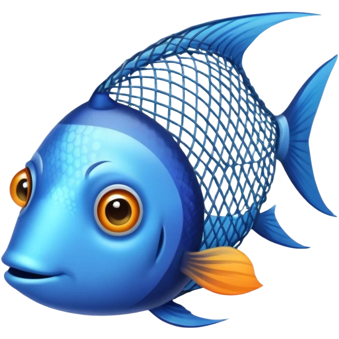 a net full of tropical fish. emoji