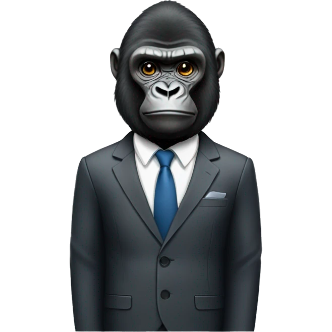 Gorilla wearing a suit emoji