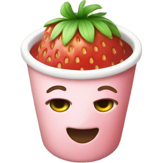 Strawberry matcha emoji