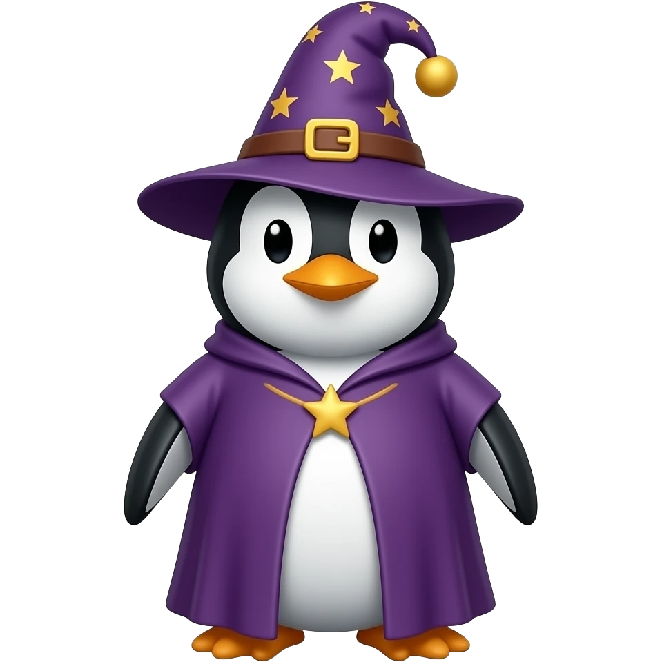 Penguin Wizard emoji