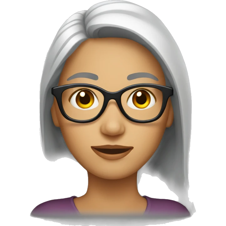 Une femme à lunette  emoji