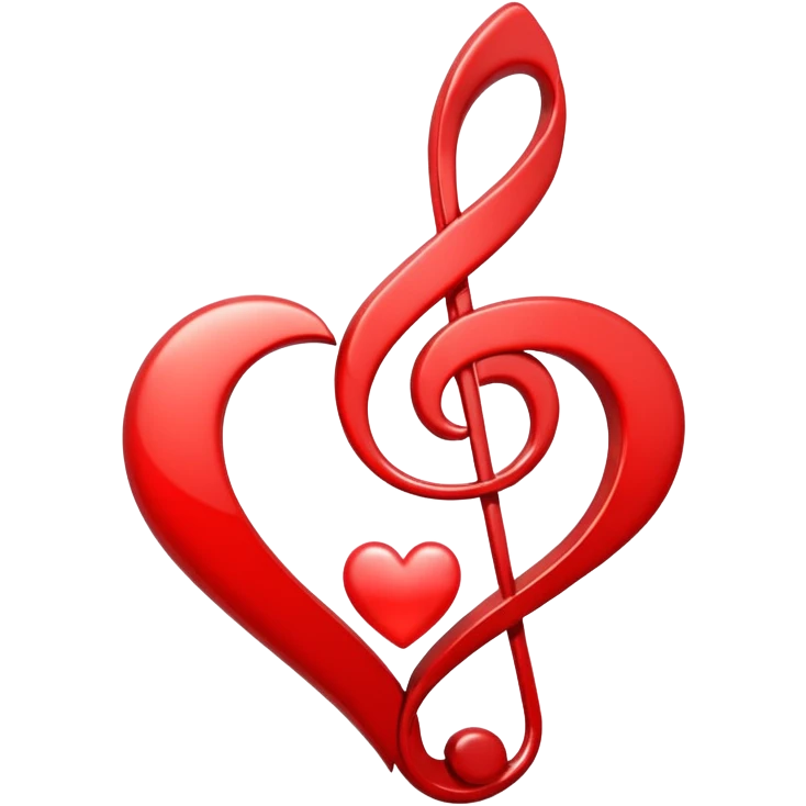 music themed heart emoji