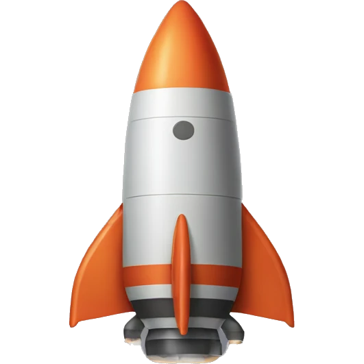 A cool rocket emoji emoji