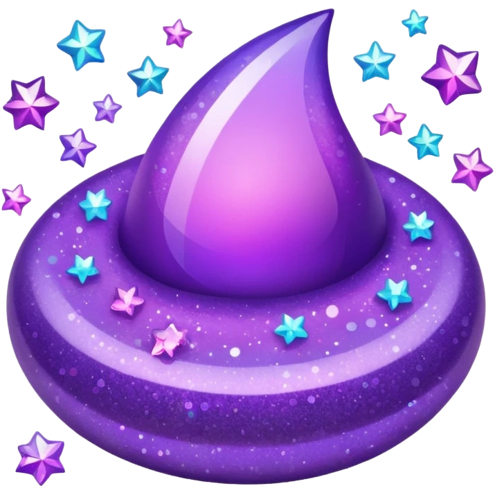 glitter purple X emoji