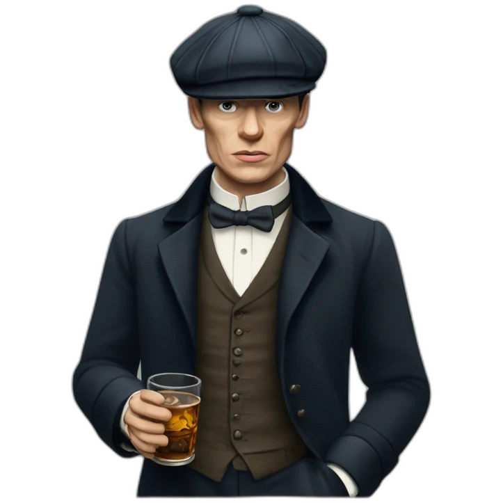 Tommy shelby peaky blinders drinking whisky emoji