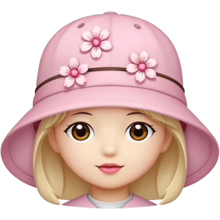 A cute Sakura hat emoji