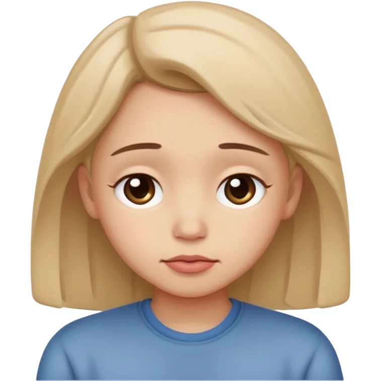 Make a cute shy 😌 in this emoji  emoji