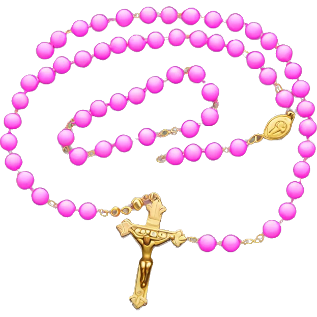 pink rosary emoji