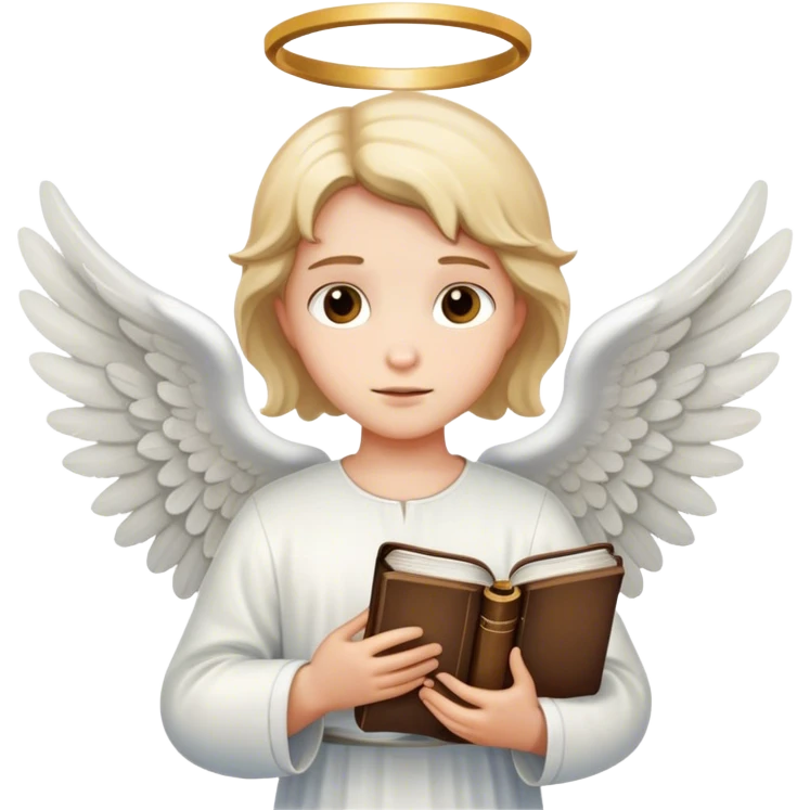 Angel with a bible emoji