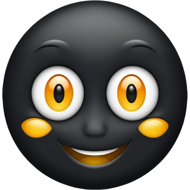 🙂 in completely black with white eyes and smile emoji