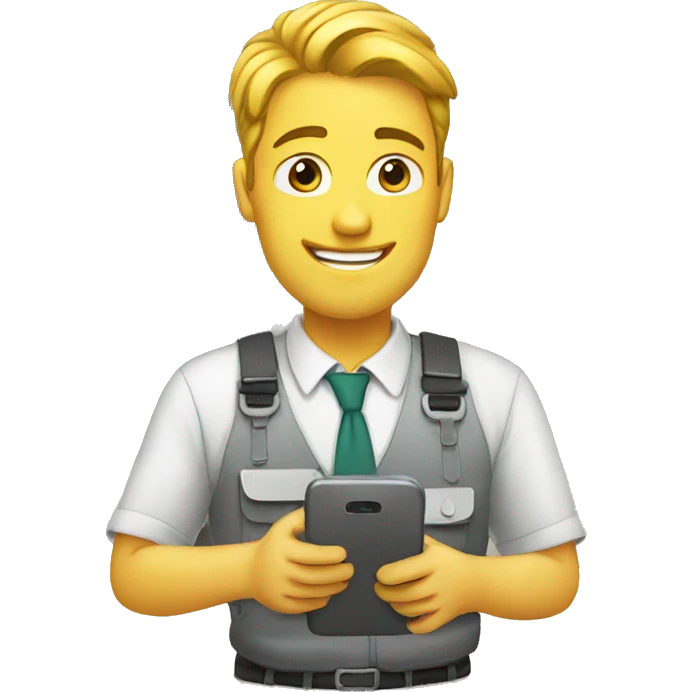 Work in smartphone  emoji