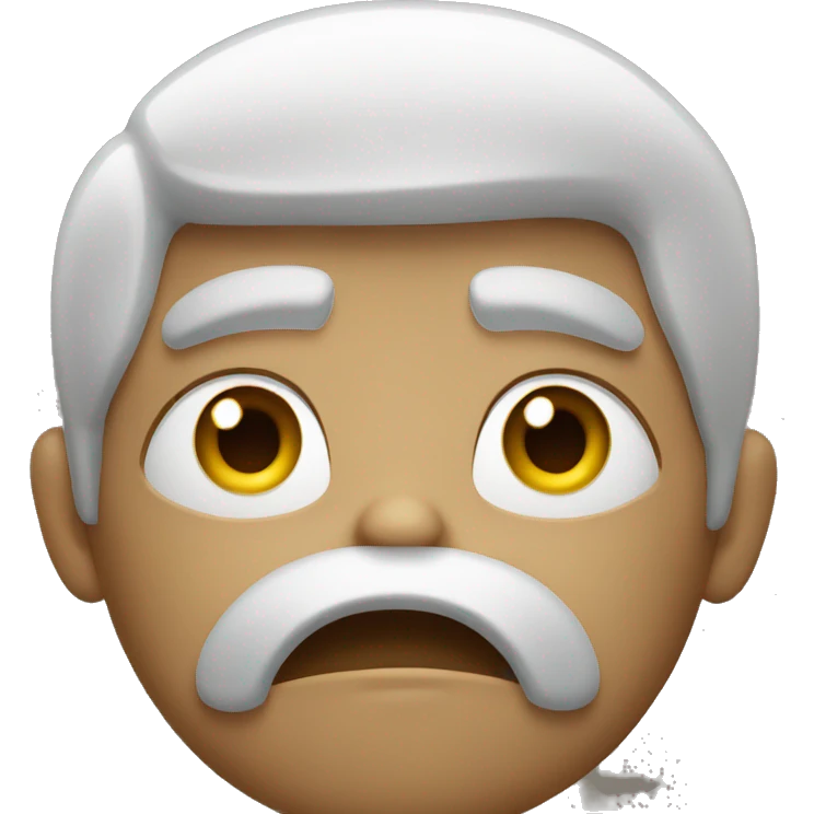 concerned face emoji
