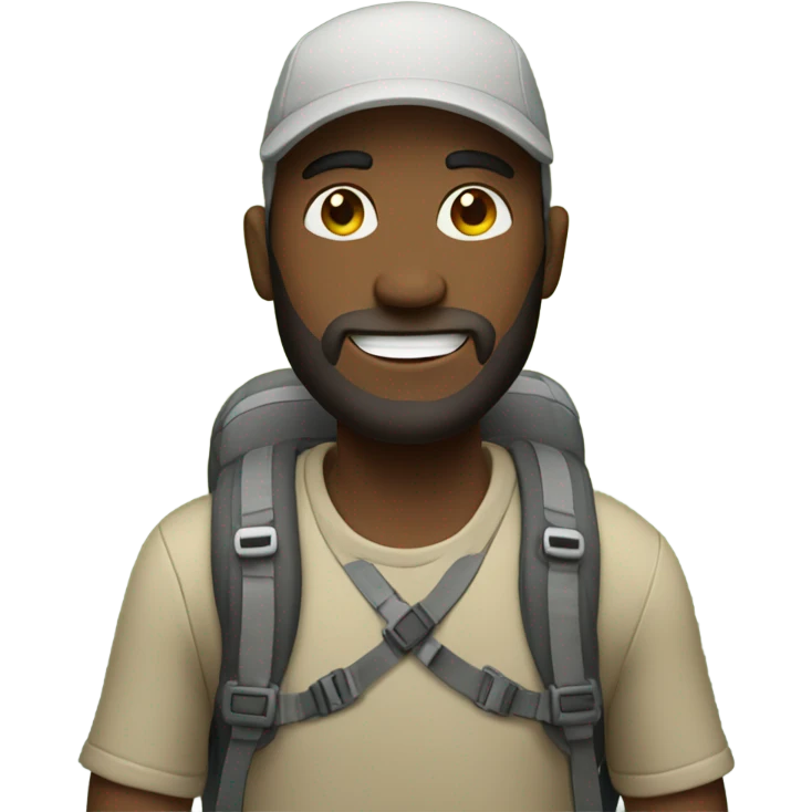 Man hiking emoji