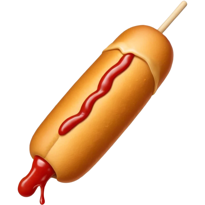 Corndog with ketchup  emoji