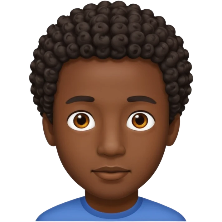 a black guy with shortscurls emoji