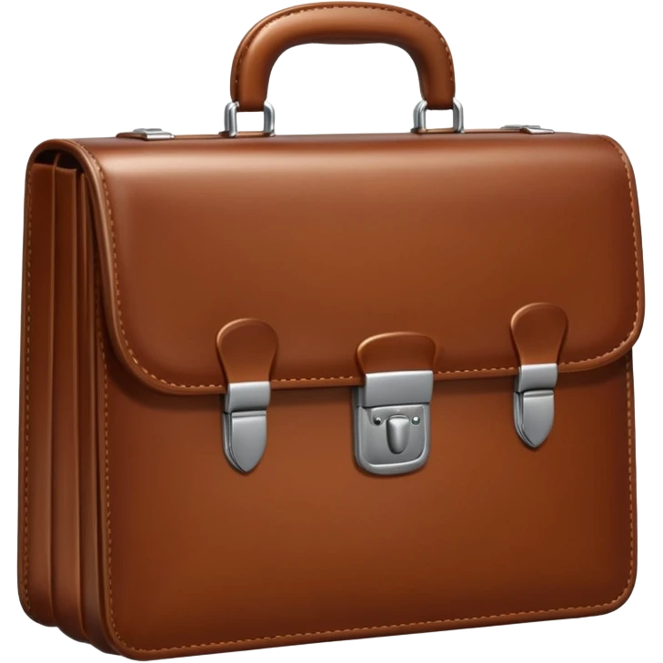 a simple briefcase with a polished, glossy, 3D look emoji