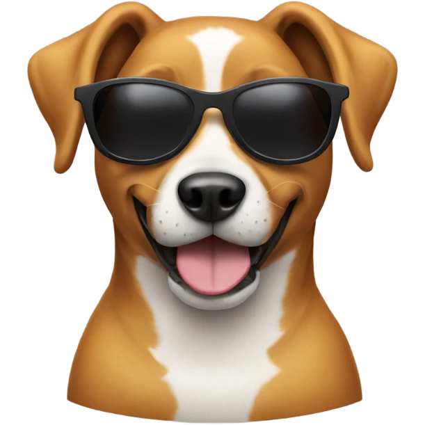 Dog with sunglasses emoji