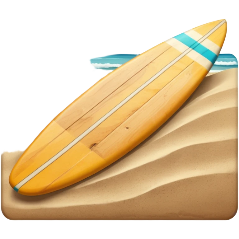 Surfboard Stuck in Sand emoji