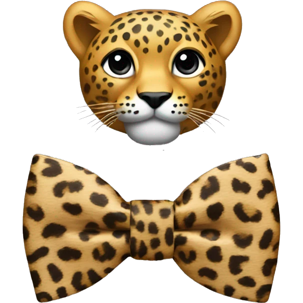 Bowtie with leopard print  emoji