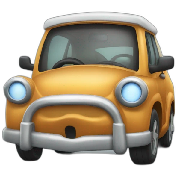 vache sûr une voiture emoji