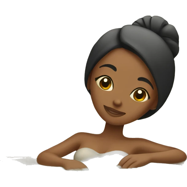 Girl relaxing in spa emoji