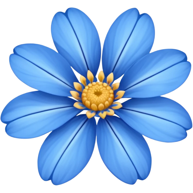 a blue flower emoji