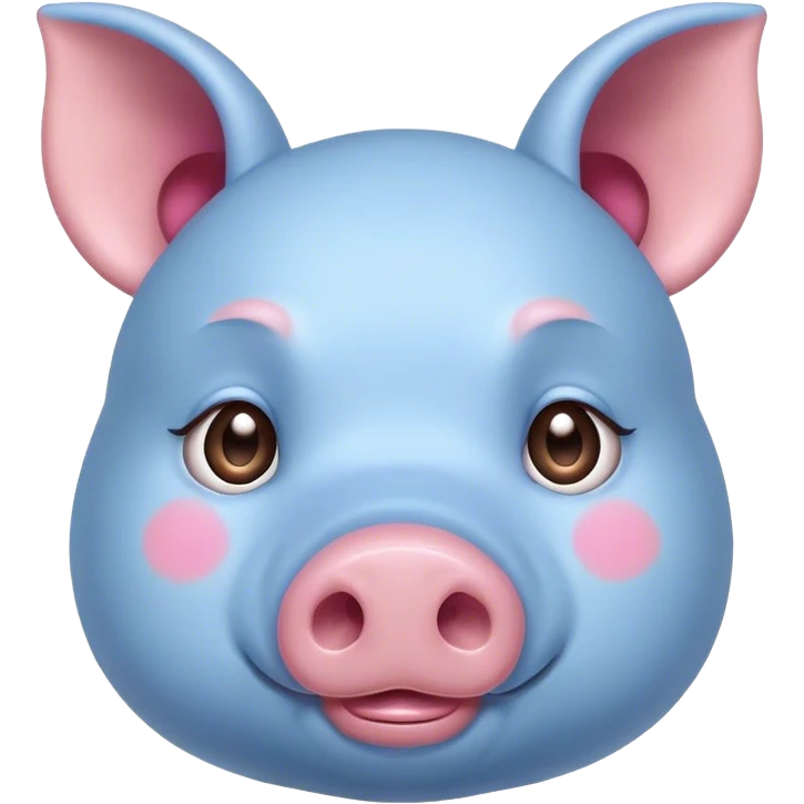 Blue pig emoji