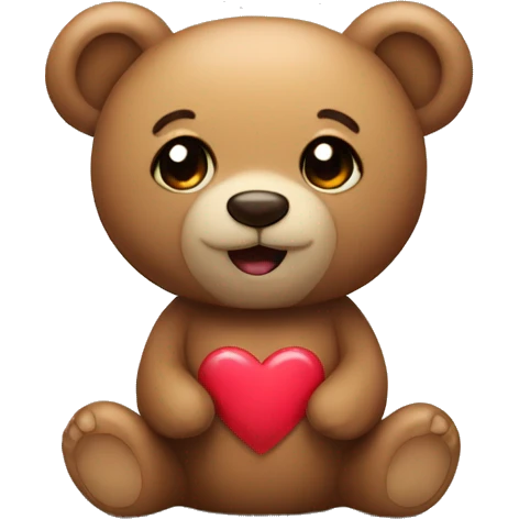 teddy bear with heart eyes emoji