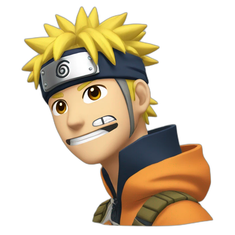 Naruto qui tiens une fleur emoji