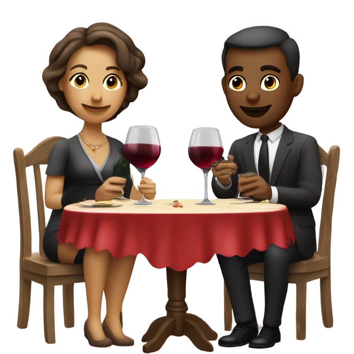 Repas en amoureux emoji
