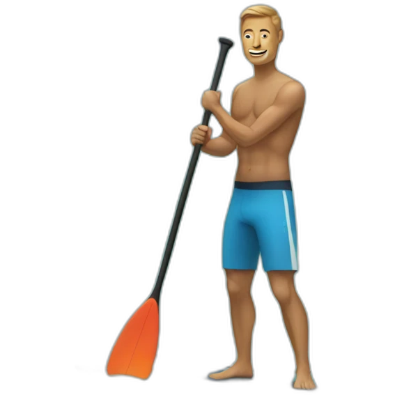 MAN on standup paddle emoji