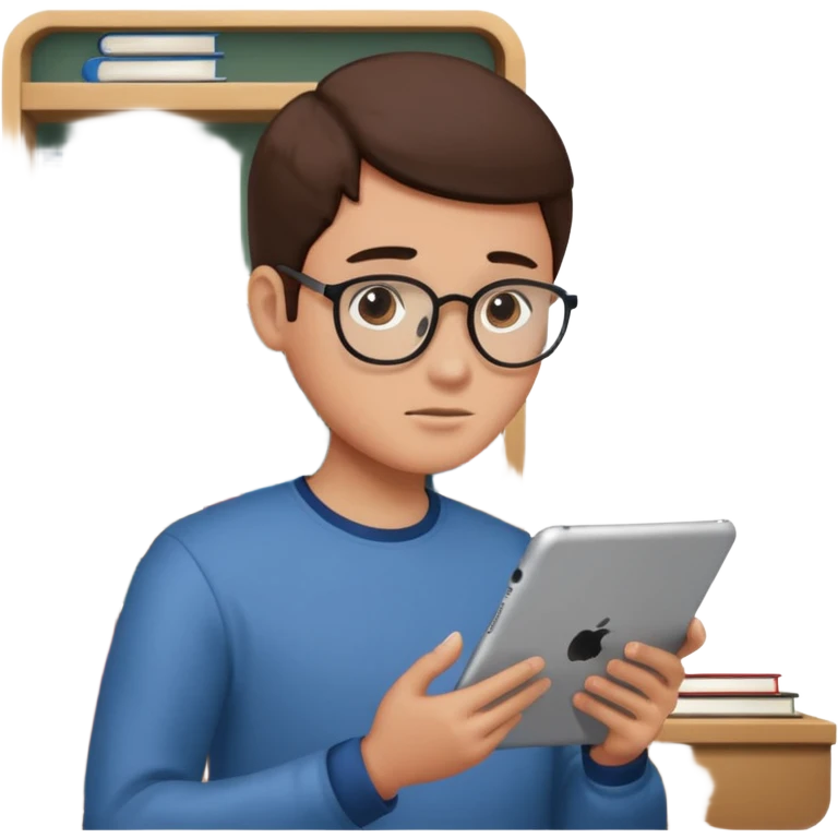 ipad studying emoji