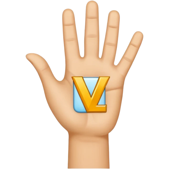 Give an emoji on live yours with the initial lv from the left hand throwing up l and the right hand throwing up v from the left thumb emoji