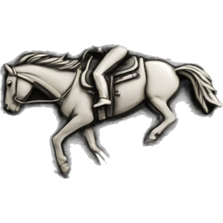 Rodeo belt buckle engraved emoji