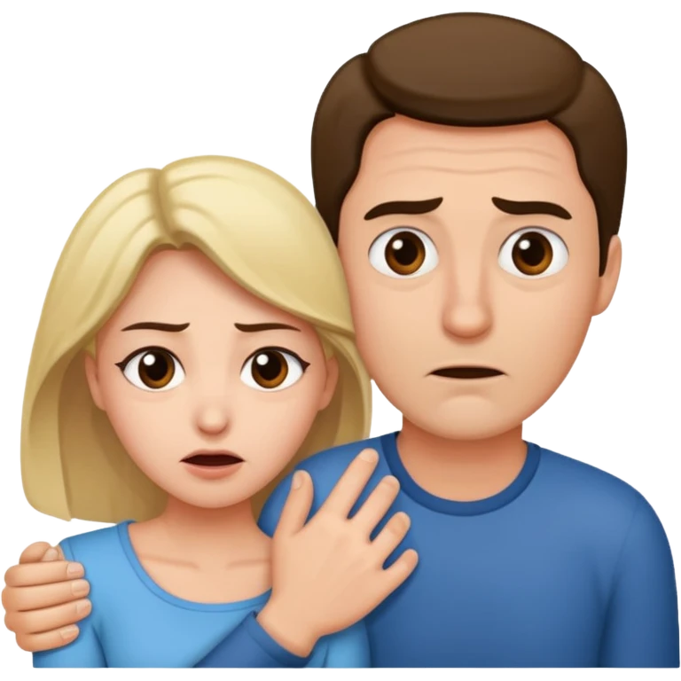 Une homme possessif qui essaye d’attraper sa femme emoji