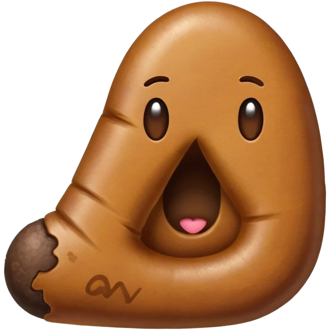 Emoji de caca adentro de un A mayúscula emoji