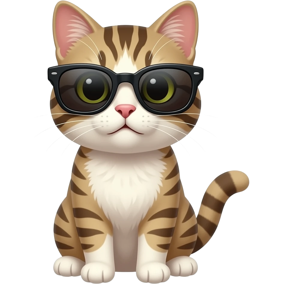 Cat wearing sunglasses emoji