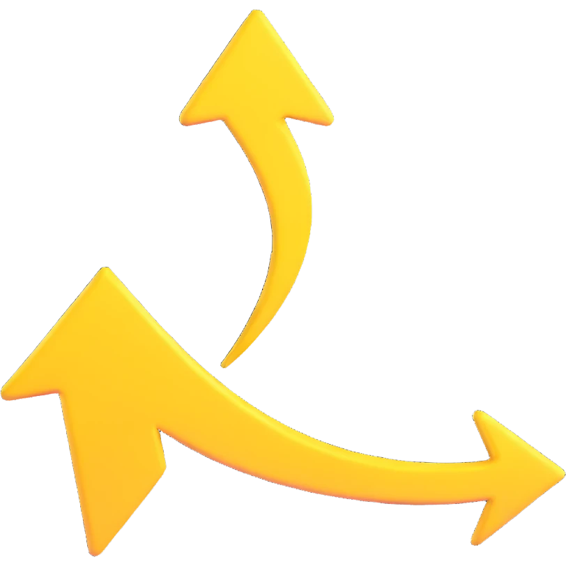 logo inspired by Amazon with a yellow curved arrow, no text emoji
