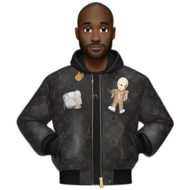 Virgil Abloh with louis Vuitton jacket emoji