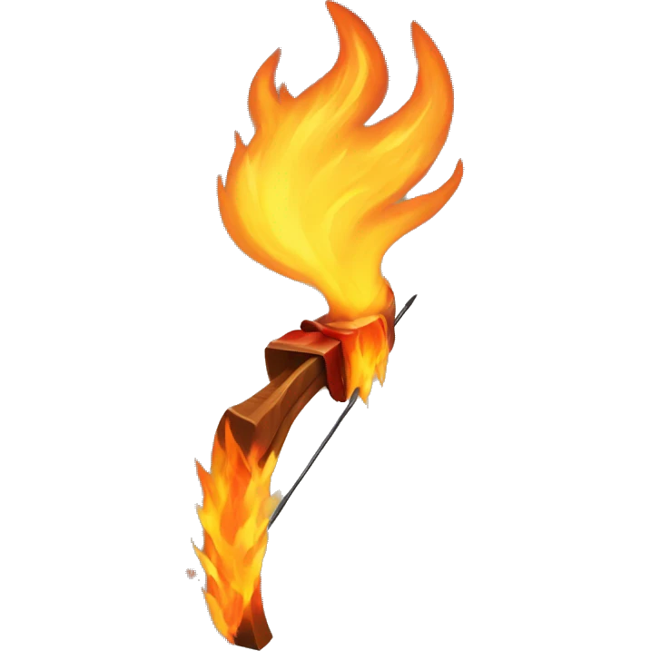 Bow on fire emoji