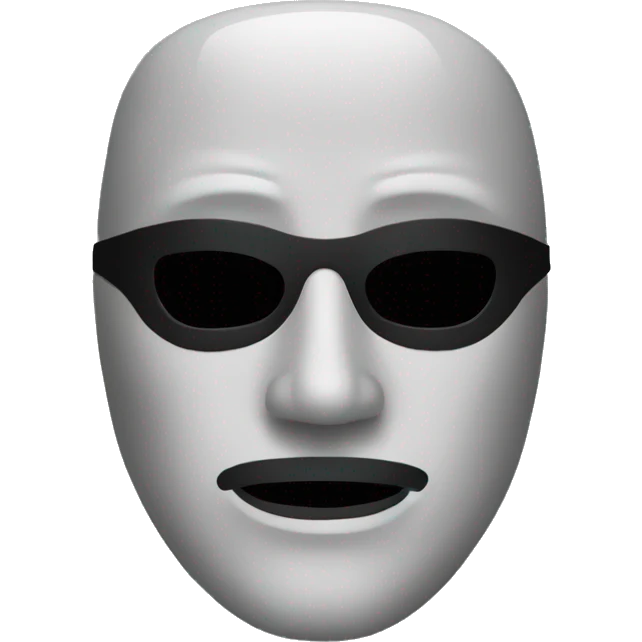 Black mask emoji