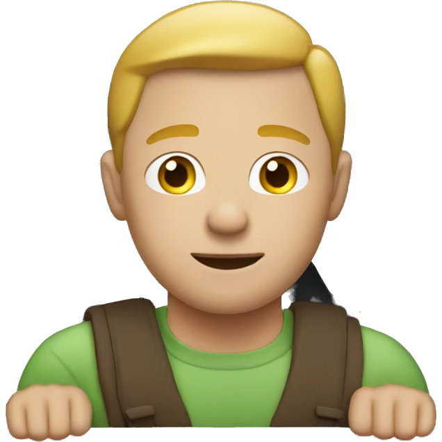 a man emerges from a car emoji
