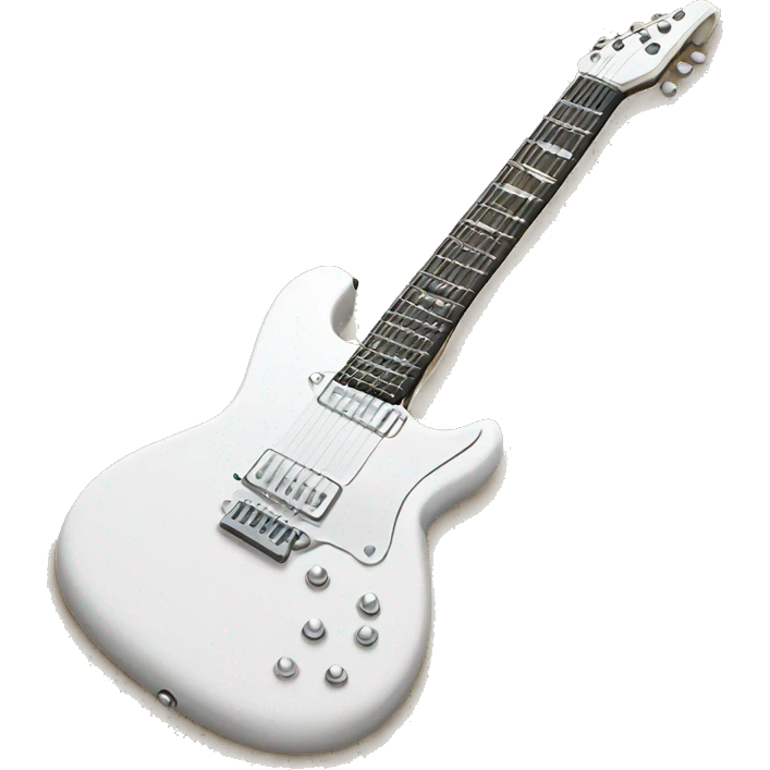 white electric guitar  emoji