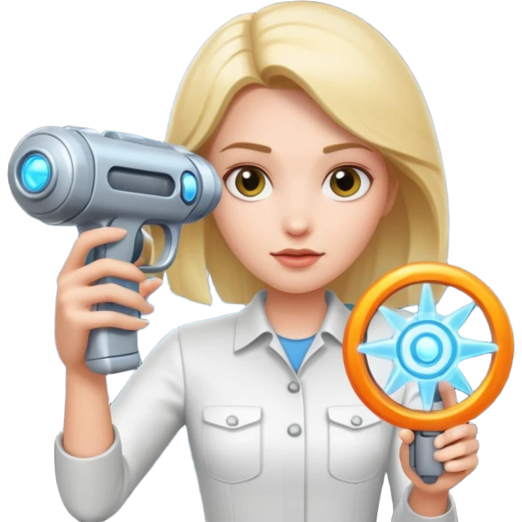 woman with portal gun emoji