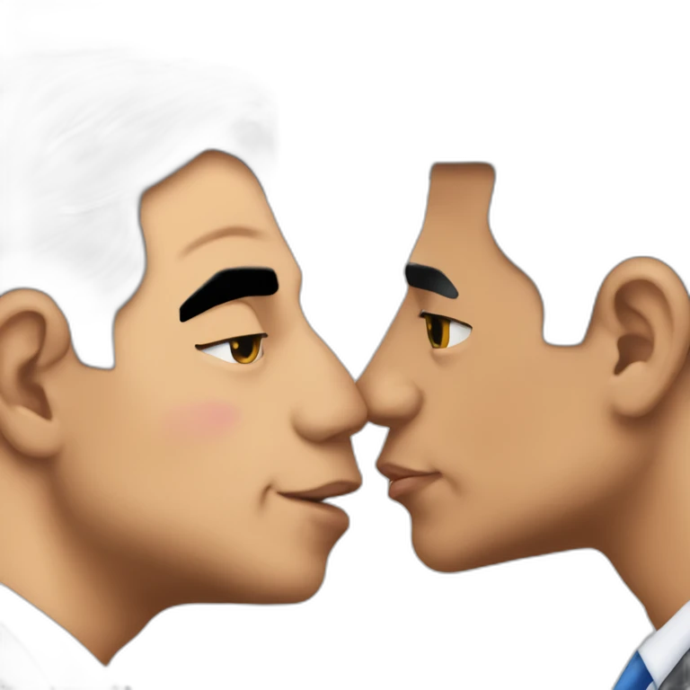 benjamin netanyahu kissing yair lapid emoji