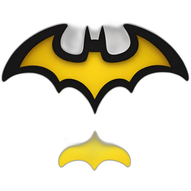 Batman logo yellow emoji